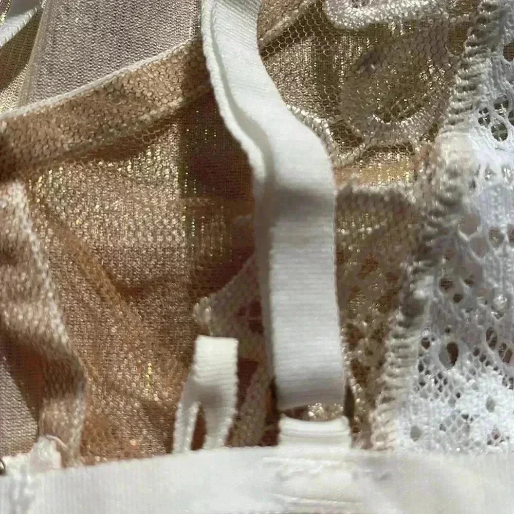 Bralette Skivvies embroidered For Love & Lemons Sheer Mesh Appliqué Floral Bra - Picture 7 of 9